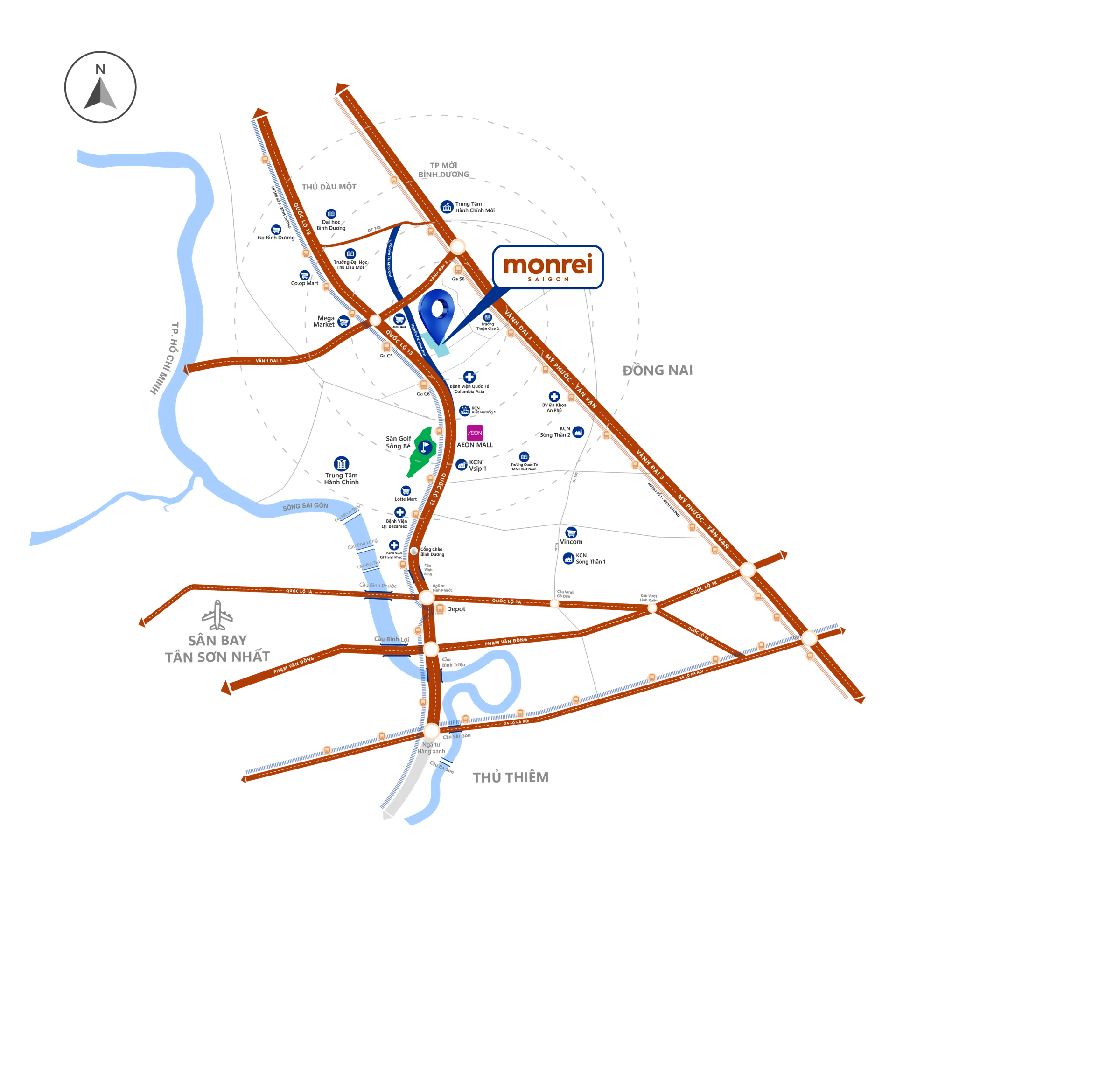 Bản đồ kết nối Monrei Saigon
