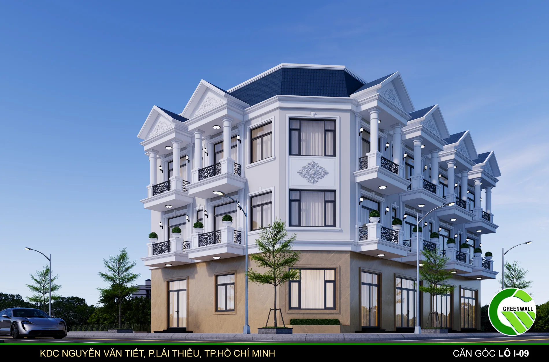 Phối cảnh dãy nhà phố thương mại
