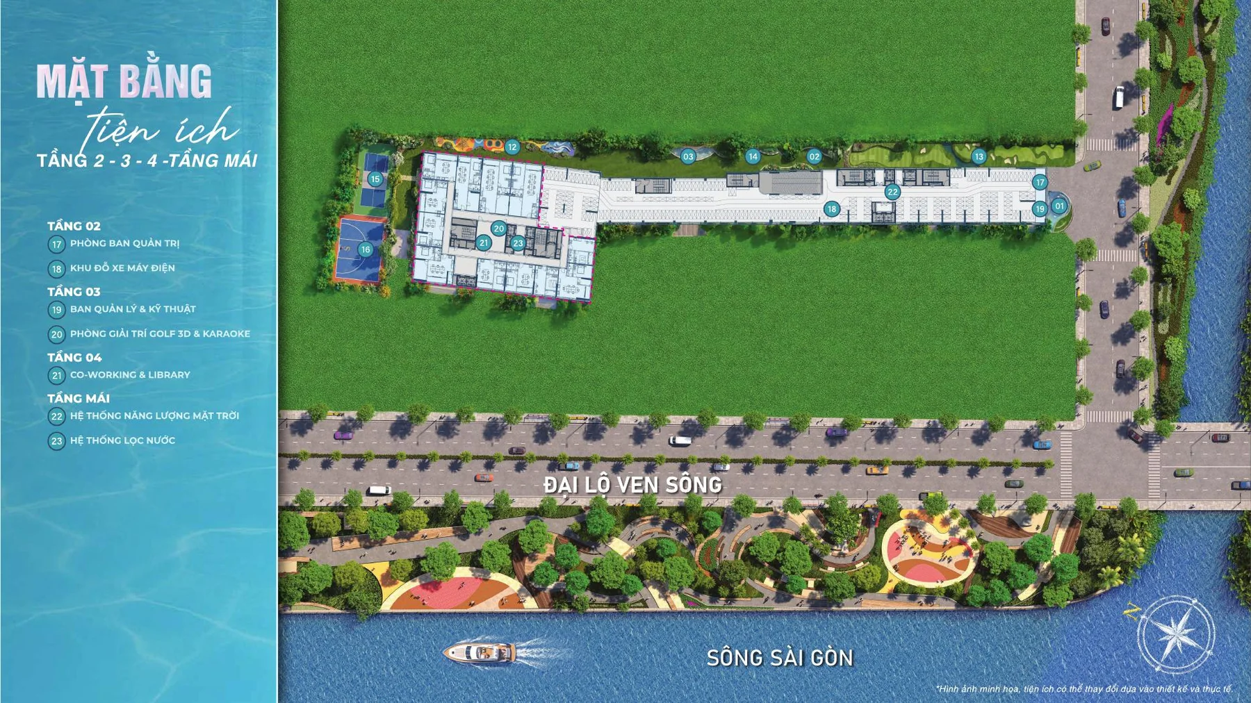 Mặt bằng tiện ích Serena Riverside